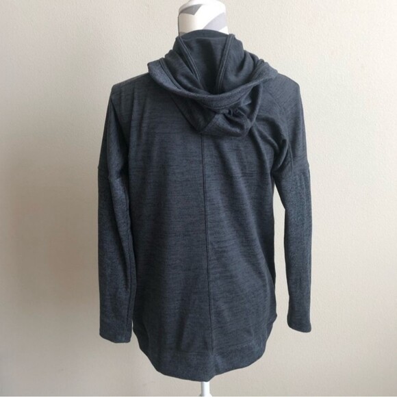 ATHLETA BLISSFUL HOODED WRAP BLUE/GRAY WOMENS XS - Picture 6 of 14